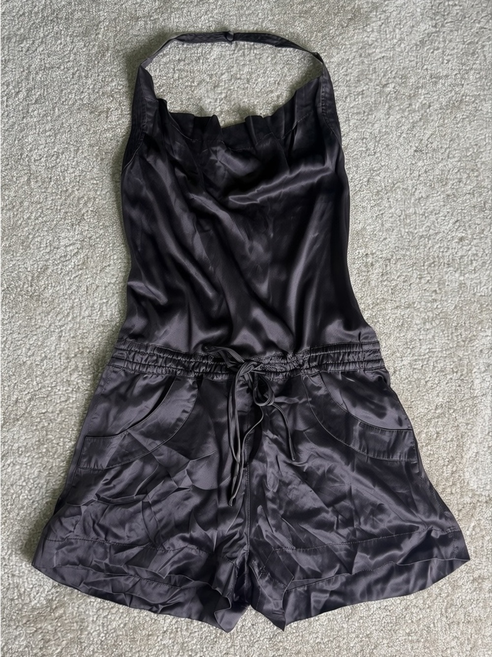 Sisley Satin Top in Warm Taupe